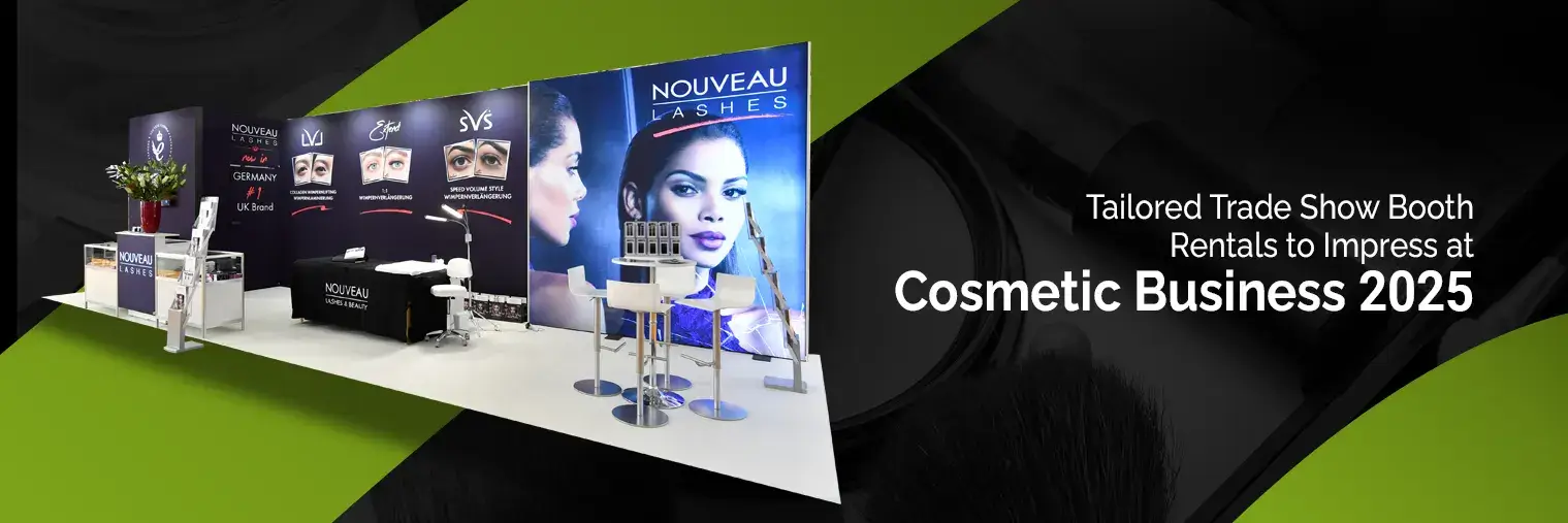 exhibition stand builder for Cosmetic Business 2025